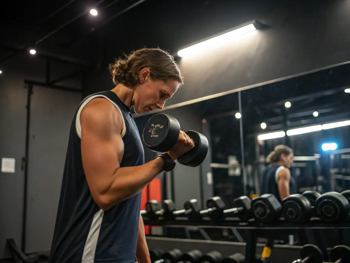 An image of a person working out, emphasizing the high protein content of Lucas Greek Yogurt as a great post-workout snack.